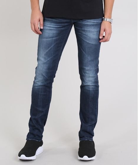 calça jeans masculina slim preta