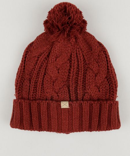 Gorro-Masculino-em-Trico-com-Pompom-Barra-Dobrada-Vinho-8903294-Vinho_1