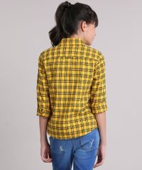 Camisa-Infantil-Xadrez-Manga-Longa-Gola-Esporte-Amarelo-Escuro-8445066-Amarelo_Escuro_2