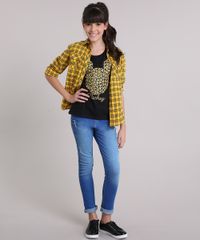 Camisa-Infantil-Xadrez-Manga-Longa-Gola-Esporte-Amarelo-Escuro-8445066-Amarelo_Escuro_3