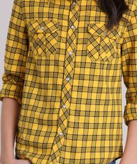 Camisa-Infantil-Xadrez-Manga-Longa-Gola-Esporte-Amarelo-Escuro-8445066-Amarelo_Escuro_4