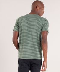 Camiseta-Masculina-Basica-Listrada-Manga-Curta-Gola-Careca-Verde-Escuro-8664276-Verde_Escuro_2