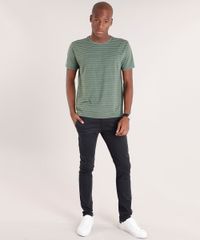 Camiseta-Masculina-Basica-Listrada-Manga-Curta-Gola-Careca-Verde-Escuro-8664276-Verde_Escuro_3
