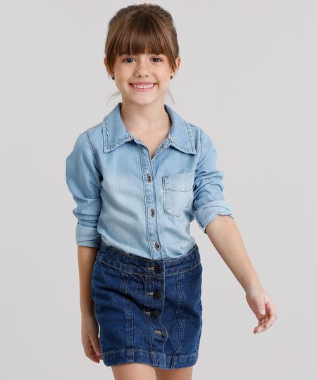 Camisa-Jeans-Infantil-com-Bolsos-Azul-Medio-9060563-Azul_Medio_1 Camisa-Jeans-Infantil-com-Bolsos-Azul-Medio-9060563-Azul_Medio_1
