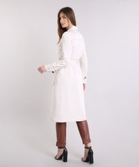 Casaco-Feminino-Trench-Coat-com-Faixa-para-Amarrar-Bege-Claro-9089305-Bege_Claro_2