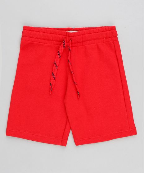 Bermuda-Infantil-Basica-em-Moletom-com-Cordao-Vermelha-9421895-Vermelho_1
