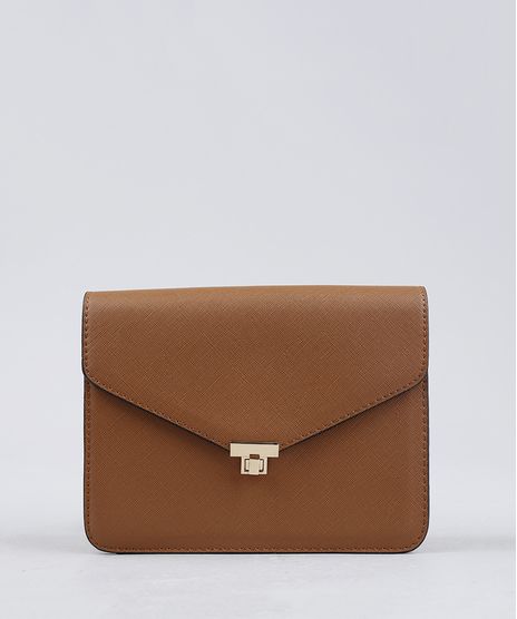 Bolsa-Feminina-Transversal-com-Corrente-Caramelo-9227656-Caramelo_1