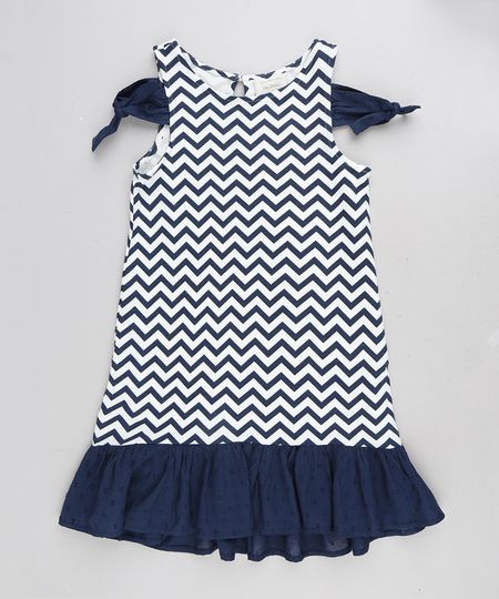 Vestido-Infantil-Open-Shoulder-Estampado-Chevron-com-No-e-Babado-Azul-Marinho-9212908-Azul_Marinho_1