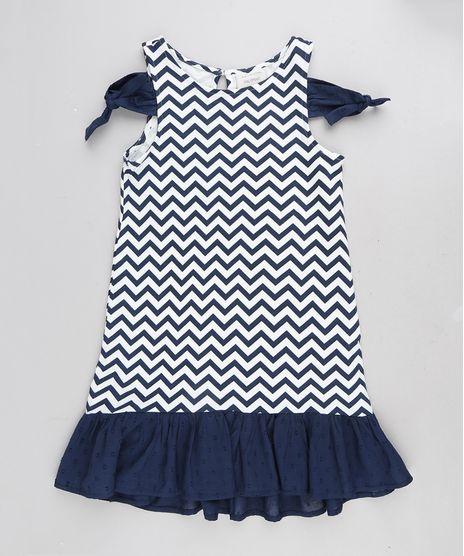 Vestido-Infantil-Open-Shoulder-Estampado-Chevron-com-No-e-Babado-Azul-Marinho-9212908-Azul_Marinho_1