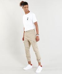 Calca-de-Sarja-Jogger-Masculina-Cargo--Kaki-9107981-Kaki_3