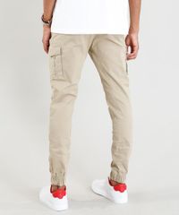 Calca-de-Sarja-Jogger-Masculina-Cargo--Kaki-9107981-Kaki_4