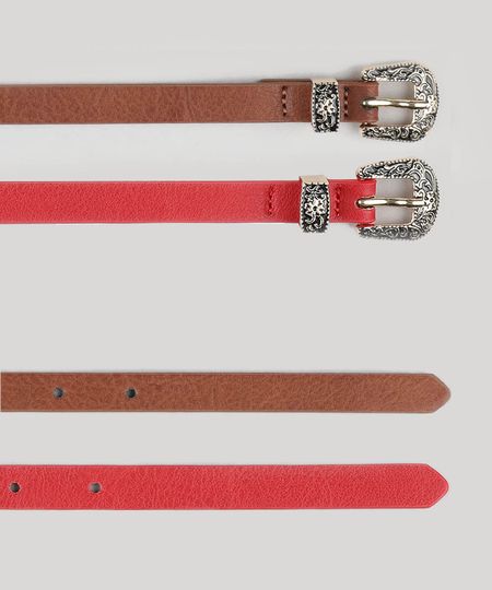 Kit-de-2-Cintos-Femininos-com-Fivela-Western-Multicor-9375679-Multicor_1 Kit-de-2-Cintos-Femininos-com-Fivela-Western-Multicor-9375679-Multicor_1