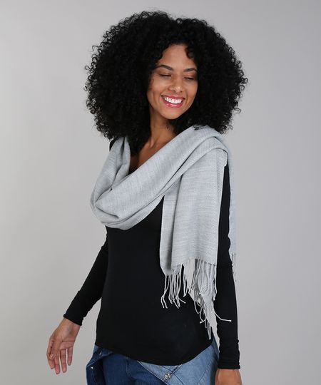 Lenco-Feminino-com-Franjas-Cinza-9398087-Cinza_1 Lenco-Feminino-com-Franjas-Cinza-9398087-Cinza_1