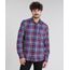 Camisa-Masculina-em-Flanela-Estampada-Xadrez-com-Bolso-Manga-Longa-Azul-Marinho-8448862-Azul_Marinho_1