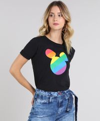 Blusa-Feminina-Pride-Mickey-Arco-iris-Manga-Curta-Decote-Redondo-Preta-9591795-Preto_1