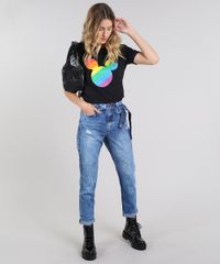 Blusa-Feminina-Pride-Mickey-Arco-iris-Manga-Curta-Decote-Redondo-Preta-9591795-Preto_3