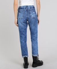 Calca-Jeans-Feminina-Mom-com-Faixa-para-Amarrar-Azul-Medio-9594585-Azul_Medio_2