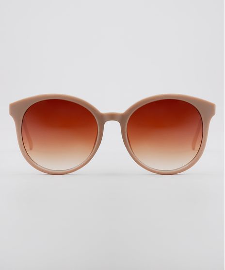 Oculos-de-Sol-Redondo-Feminino-Oneself-Bege-9636146-Bege_1