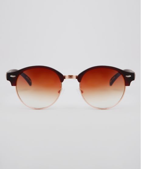 Oculos-de-Sol-Redondo-Unissex-Oneself-Marrom-9636182-Marrom_1