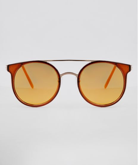 Oculos-de-Sol-Redondo-Unissex-Oneself-Dourado-9636119-Dourado_1