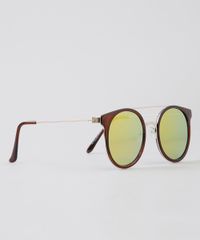 Oculos-de-Sol-Redondo-Unissex-Oneself-Dourado-9636119-Dourado_3