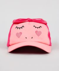 Bone-Infantil-Aba-Curva-Unicornio-com-Laco-Rosa-Escuro-9578677-Rosa_Escuro_1