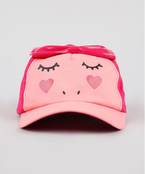 Bone-Infantil-Aba-Curva-Unicornio-com-Laco-Rosa-Escuro-9578677-Rosa_Escuro_1