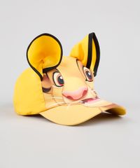 Bone-Infantil-Aba-Curva-Rei-Leao-com-Orelhas-Amarelo-9542504-Amarelo_2