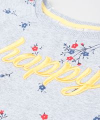 Blusao-Infantil-em-Moletom--Happy--Estampado-Floral-Manga-Longa-Cinza-Mescla-9591146-Cinza_Mescla_4