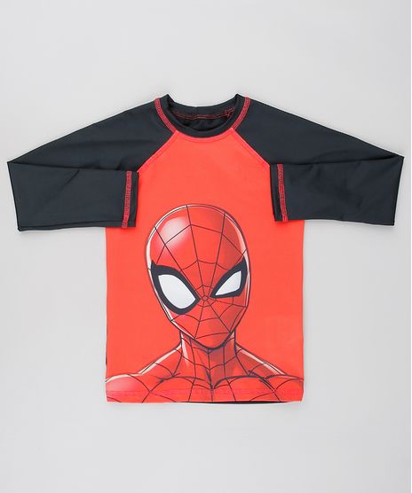 Camiseta-de-Praia-Infantil-Homem-Aranha-Raglan-Manga-Longa-Preta-9525981-Preto_1