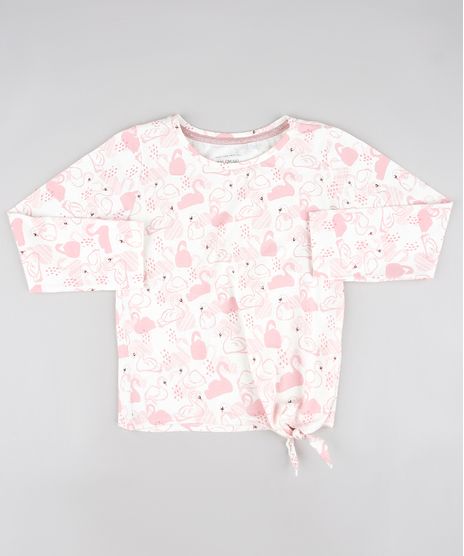 Blusa-Infantil-Estampada-de-Cisne-com-Brilho-e-No-Manga-Longa-Off-White-9587783-Off_White_1