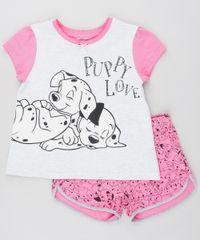 Pijama-Infantil-Dalmatas-Manga-Curta-Cinza-Mescla-Claro-9528341-Cinza_Mescla_Claro_1