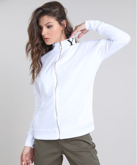 Blusao-Feminino-Longo--You-Can--em-Moletom-com-Ziper-de-Argola-Branco-9583194-Branco_1