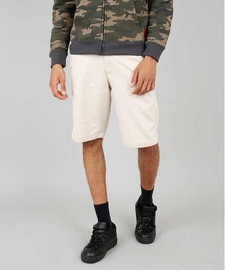 Bermuda-Masculina-Reta-em-Moletom-com-Cordao-e-Bolsos-Bege-Claro-9562902-Bege_Claro_1