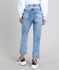 Calca-Jeans-Feminina-Mom-com-Faixa-para-Amarrar-Azul-Claro-9594584-Azul_Claro_2