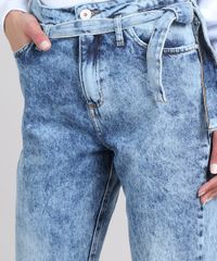 Calca-Jeans-Feminina-Mom-com-Faixa-para-Amarrar-Azul-Claro-9594584-Azul_Claro_4