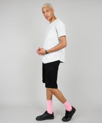 Camiseta-Masculina-em-Moletom-com-Bolso-Manga-Curta-Gola-Careca-Cinza-Mescla-Claro-9585823-Cinza_Mescla_Claro_3