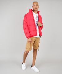 Bermuda-de-Sarja-Masculina-Cargo-Reta-com-Bolsos-Mostarda-9538966-Mostarda_3