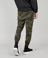 Calca-de-Sarja-Masculina-Jogger-Cargo-Estampada-Camuflada-Verde-Militar-9581535-Verde_Militar_4