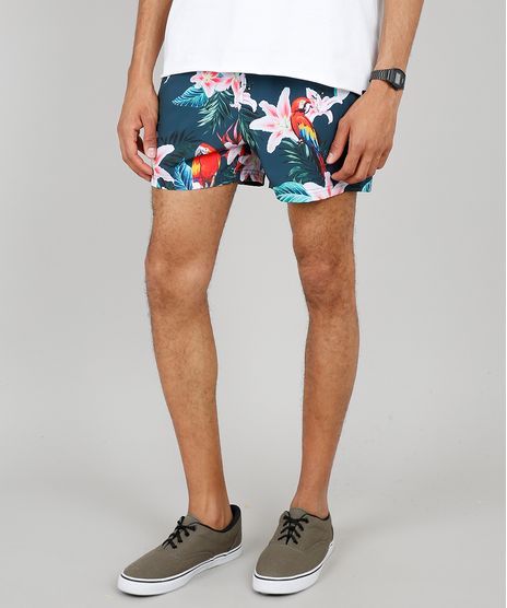 Short-Masculino-Estampado-de-Araras-com-Bolsos-Azul-Marinho-9598805-Azul_Marinho_1
