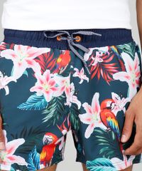 Short-Masculino-Estampado-de-Araras-com-Bolsos-Azul-Marinho-9598805-Azul_Marinho_2
