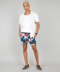 Short-Masculino-Estampado-de-Araras-com-Bolsos-Azul-Marinho-9598805-Azul_Marinho_3