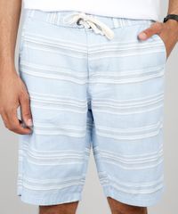 Bermuda-Masculina-Slim-Listrada-com-Cordao-e-Bolsos--Azul-Claro-9486517-Azul_Claro_2