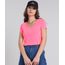 Blusa-Feminina-Manga-Curta-Decote-V-Rosa-Neon-9578565-Rosa_Neon_1