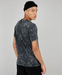 Camiseta-Masculina-Marmorizada-Manga-Curta-Gola-Careca-Preta-9525228-Preto_2