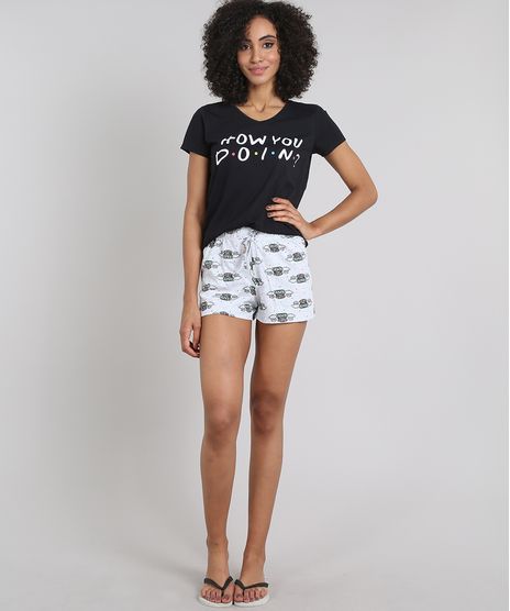 Pijama-Feminino-Friends-Manga-Curta-Preto-9547561-Preto_1