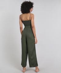 Macacao-Feminino-com-Botoes-e-Amarracao-Sem-Manga-Decote-V-Verde-Militar-9471214-Verde_Militar_2