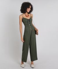 Macacao-Feminino-com-Botoes-e-Amarracao-Sem-Manga-Decote-V-Verde-Militar-9471214-Verde_Militar_3