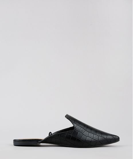 Mule-Feminino-Via-Uno-Bico-Fino-Croco-Preto-9647670-Preto_1