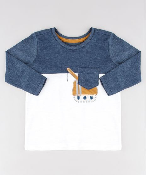 Camiseta-Infantil-com-Recorte-de-Trator-e-Bolso-Manga-Longa-Off-White-9531226-Off_White_1
